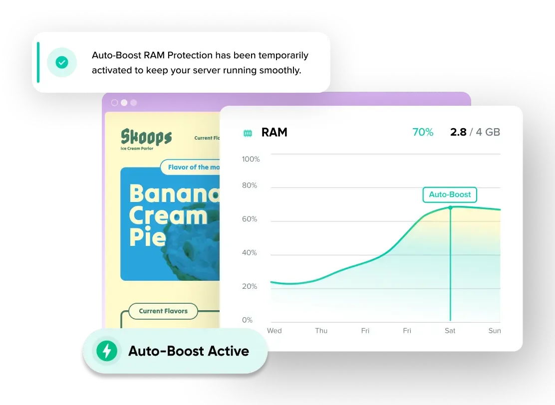 Business or Premier Managed VPS plan options