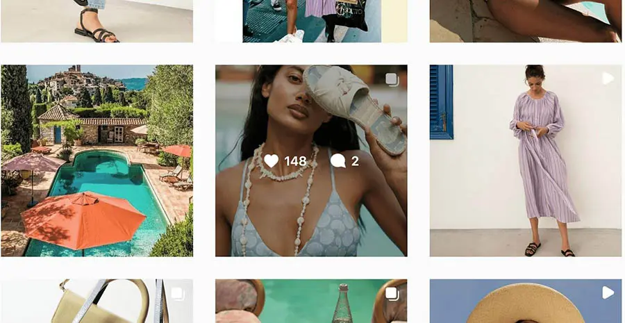 Una cuenta de la tienda mint&rose en Instagram