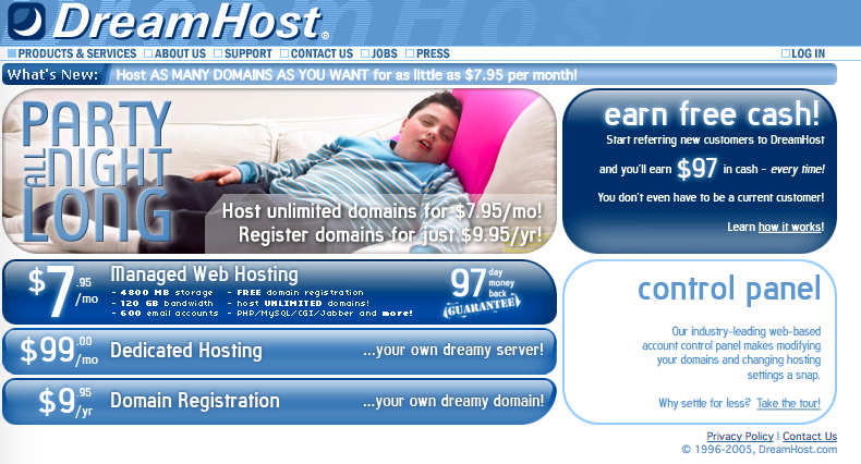 dreamhost.com 2005