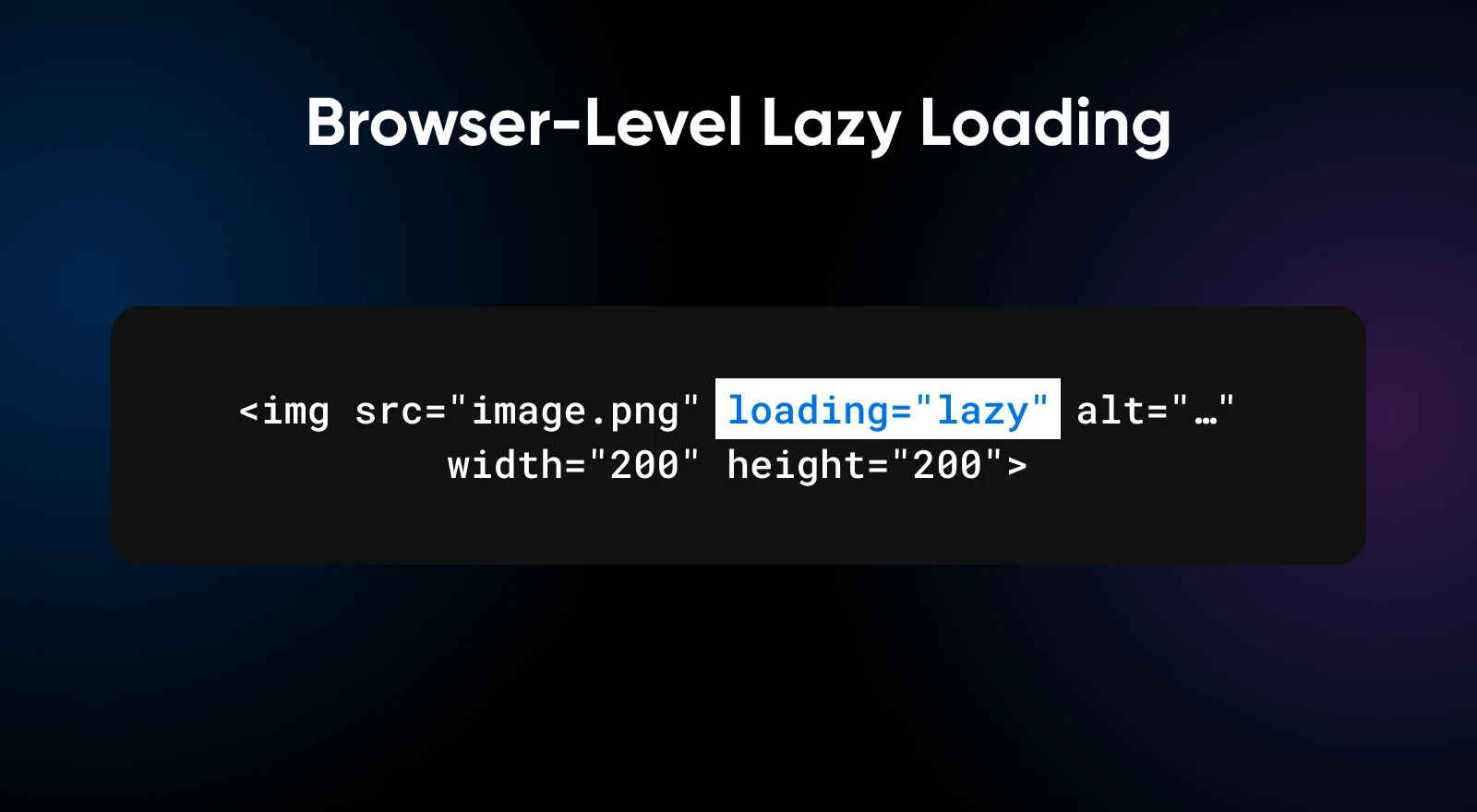 example of an image code with "loading="lazy'" after the image name within the code