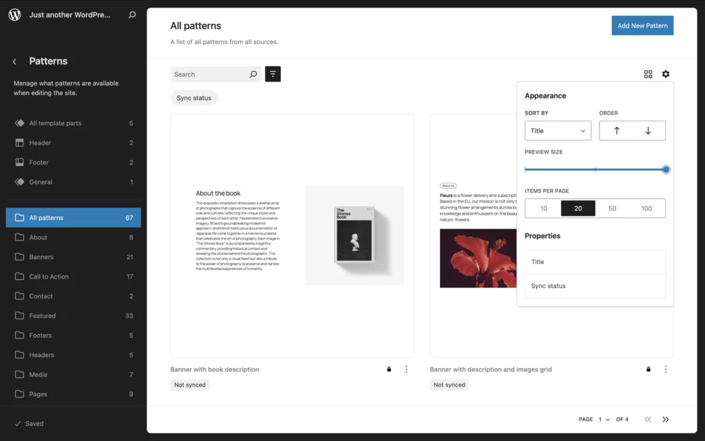 more settings for greater customization in WordPress 6.7